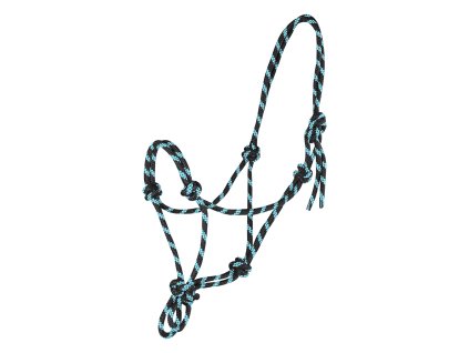 Ohlávka provazová Waldhausen (Barva černá/mátová, Velikost PON)