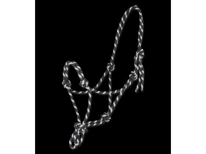 Ohlávka provazová Waldhausen (Barva černá/bílá, Velikost PON)