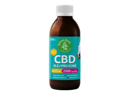 Zelená Země CBD extra 2000 mg olej pro koně 250 ml