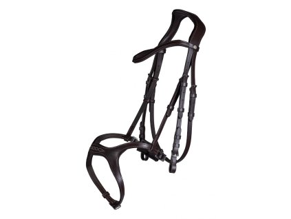 Uzdečka HKM Anatomic Sports – černá  s otěžemi