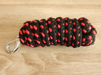 Vodítko SOFT černo-červená 1,8m, HKM