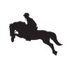 Samolepka na auto HKM - kůň ve skoku