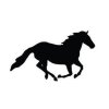 Samolepka na auto HKM - cválající kůň