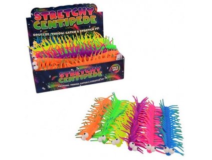 funtoy 25cm stretch centipededisplay in 6 assorted