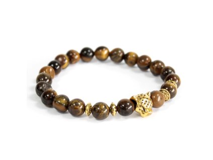tygří oko zlatý korálek
