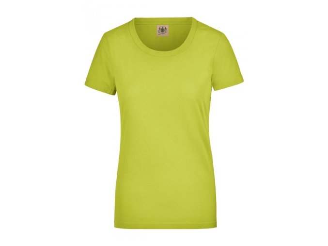 Dámské bavlněné tričko - LIMETKOVÉ - velikost S