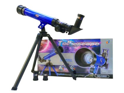 224406 vzdelavaci teleskop na stativu 20x 30x 40x modry