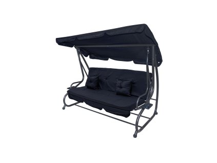 hustawka ogrodowa siedzisko textylina 2x1 granatowa