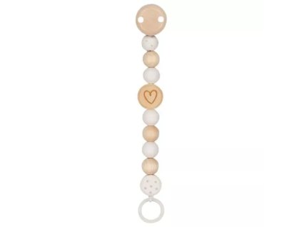 239370 snurka na dudlik koralky se srdcem prirodni