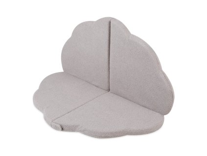 Dětská hrací podložka Nadýchaný květ – šedý beránek01