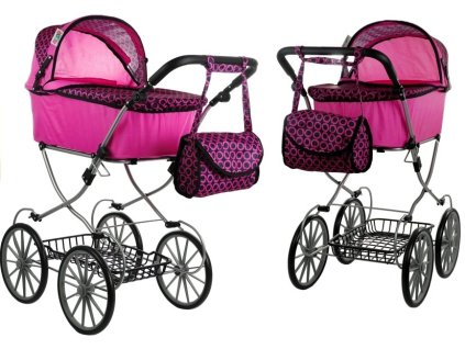 Дълбока ретро количка за кукли