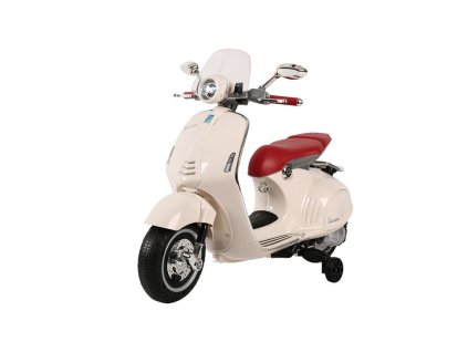 Dětský elektrický skútr Vespa GTS bílá1