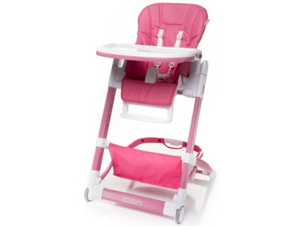 Jídelní židlička 4Baby Icon růžová