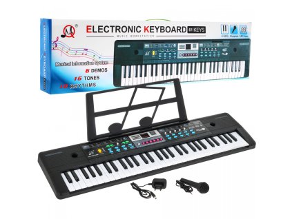 172558 detsky keyboard cerny s mikrofonem