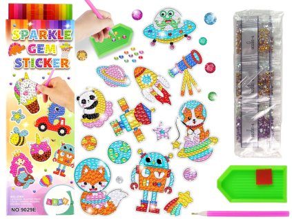 Комплект диамантени стикери космос DIY