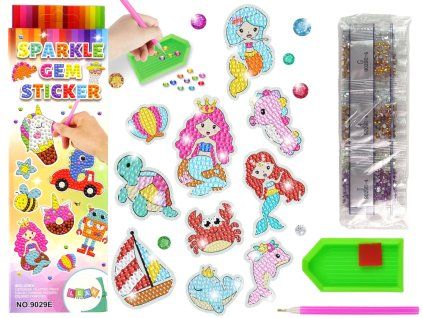 199029 sada diamantovych samolepek morsky svet diy