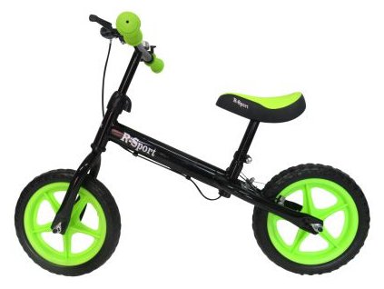Детска колело за бутане R4 12'' зелено-черно