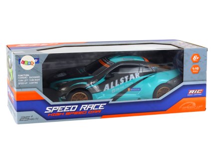 Спортна кола с дистанционно управление R/C 1:10 2,4 GHz тюркоазена