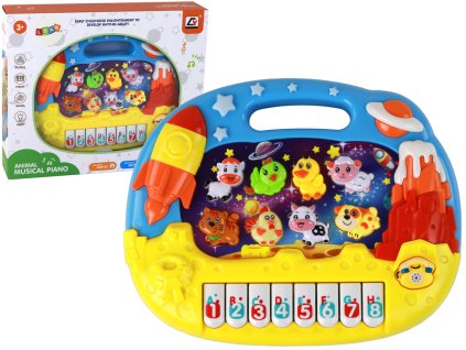 Образователно пиано с животни на английски
