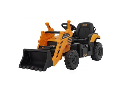 Dětský elektrický bagr JCB s lopatou žlutý01