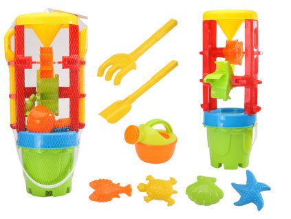pol pl Zestaw Zabawek Do Piasku Duzy Mlynek Wiaderko Foremki Kolorowy 18546 1