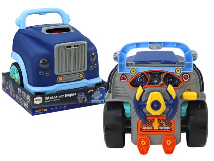 Работилница с двигател камион за разглобяване комплект малък майстор синьо