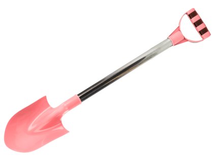 Алуминиева лопатка за пясък с пастелнорозова дръжка 60 см