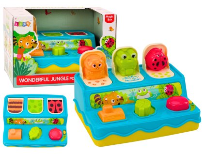 Игра за деца с изскачащо животинче с светлини и звуци