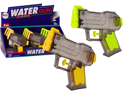 Малък воден пистолет прозрачен жълт оранжев