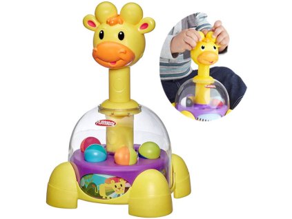 218002 playskool hracka tocici kaca zirafa s kulickami od hasbro