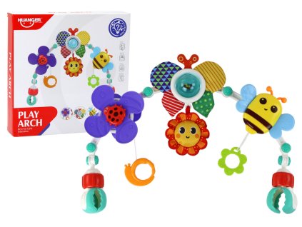 Дрънкалка с играчки за креватче и количка