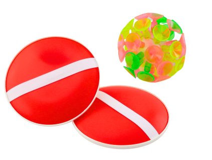 Игра с топка с вендузи червена