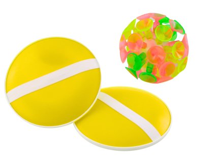 Игра с топче и вендузи жълто