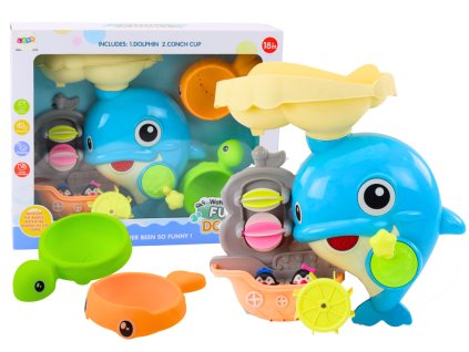 Комплект за къпане водна играчка делфин син