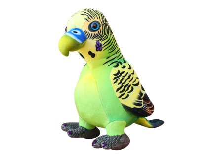 Плюшено папагалче 20 см зелено