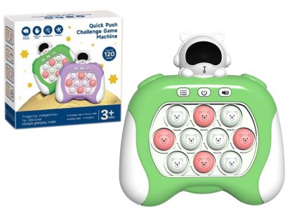 Сензорична игра Pop It Space със зелени ефекти