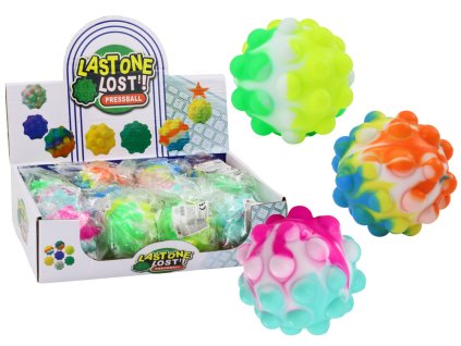 Сензорична топка със светкавици с цветни шипове 6 см