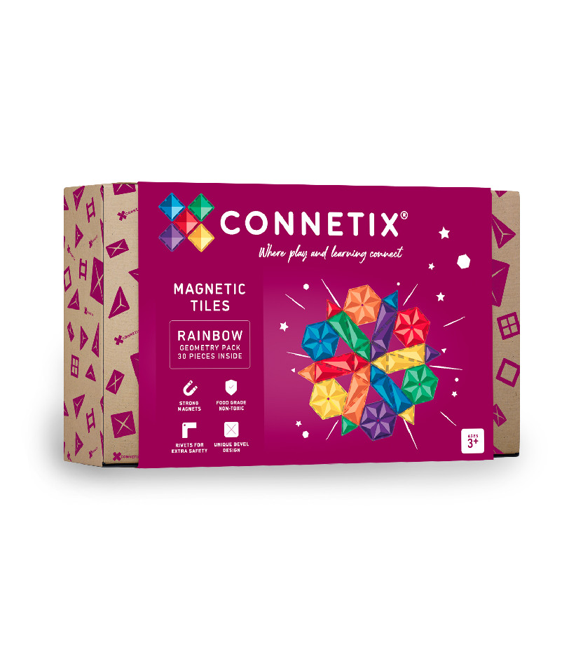 Connetix Плочки - Магнитен конструктор Дъгова Геометрия 30 бр