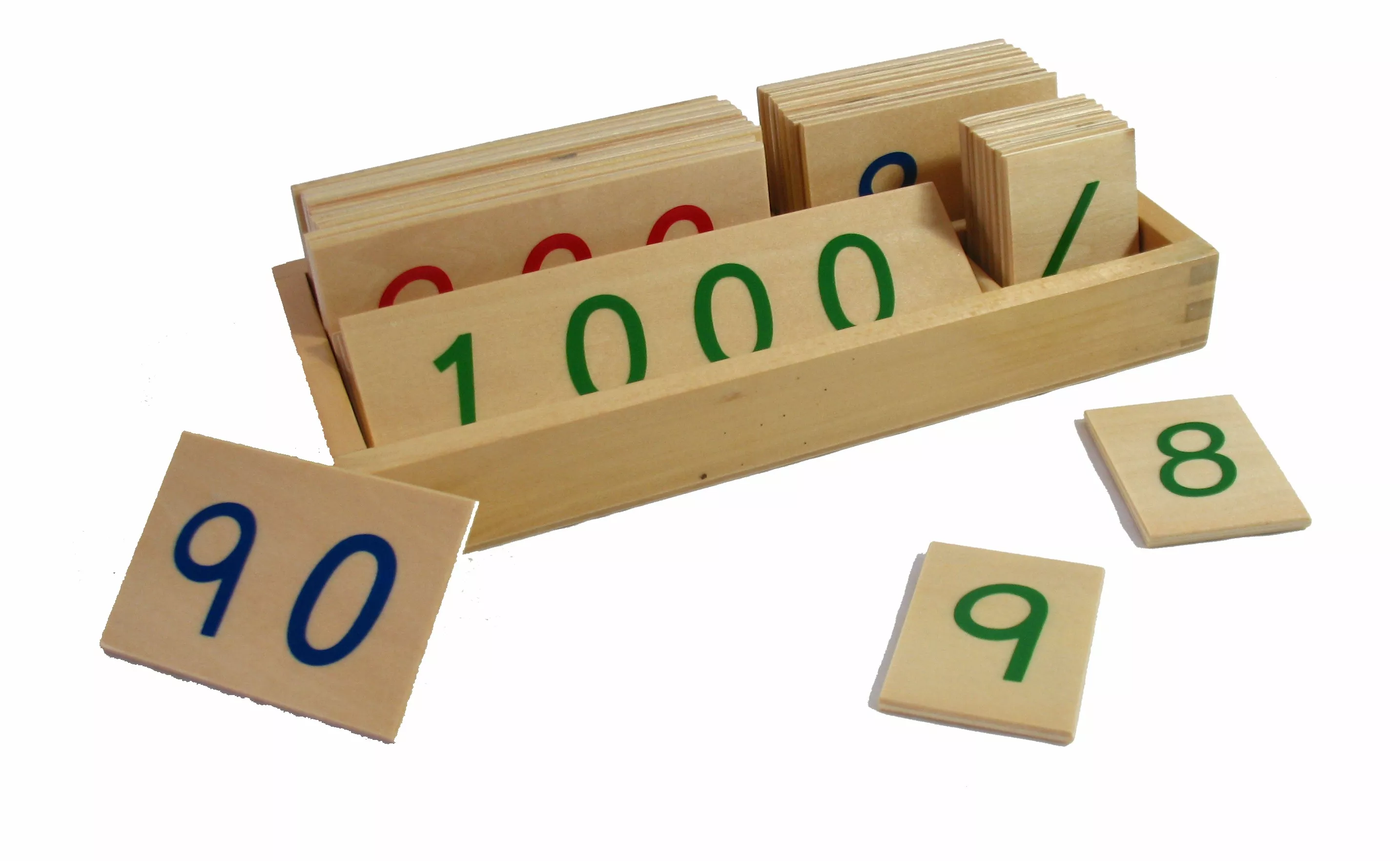 Moyo Montessori Малки дървени карти с числата 1-3000