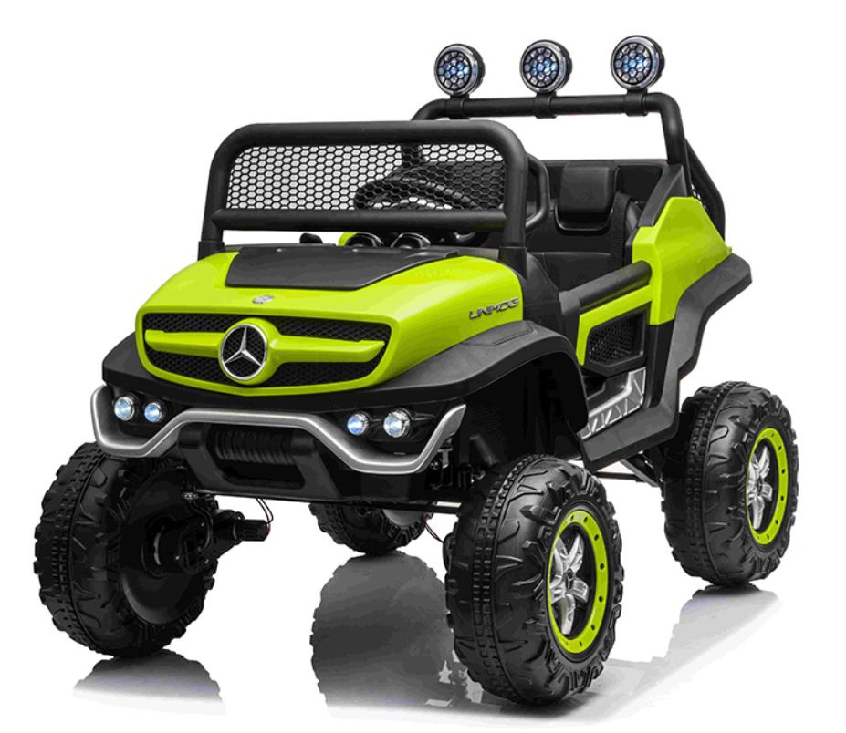 Детско акумулаторно бъги Mercedes-Benz Unimog 4x4 зелено