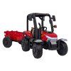 Dětský elektrický traktor BLAST s přívěsem 2x200W červený13