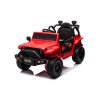 Акумулаторна кола OFFROAD червена 12V Високо шаси, широко седалка, окачени оси, 2,4 GHz дистанционно управление LED светлини