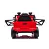 Акумулаторна кола OFFROAD червена 12V Високо шаси, широко седалка, окачени оси, 2,4 GHz дистанционно управление LED светлини