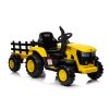 Детски акумулаторен трактор с ремарке 12V 7Ah жълт