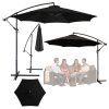 pol pl Parasol Ogrodowy Boczny Z Regulacja Pochylu Pokrowiec 350 x 250cm Czarny 26727 1