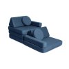 Dětská rozkládací pěnová pohovka SHAPPY PLAY (Barva Navy Blue)