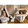 Dětská rozkládací pěnová pohovka SHAPPY PLAY TEDDY (Barva Light Beige)
