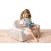 Dětské rozkládací pěnové křeslo LUMI TEDDY (Barva Light Beige)