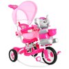 Детска тротинетка слон със звукови ефекти розова