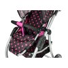 Sportovní kočárek pro panenky 2v1 z taškou černo růžový 4
